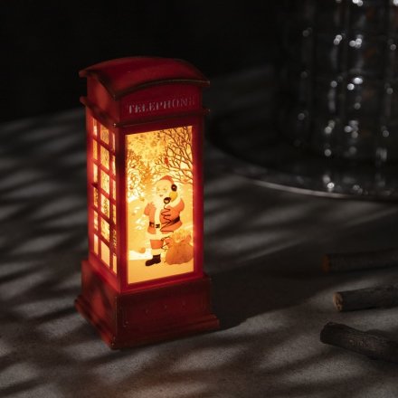 Фигура свет. "Телефонной будка с Дедом Морозом", 12.5х5.3х5.3 см, 1 LED, 3хAG13, Т/БЕЛЫЙ, 5104333